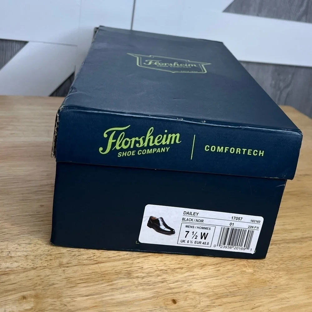 Nwt Florsheim DAILEY Cap Toe Oxford Shoe 7.5 Wide 7.5EEE
